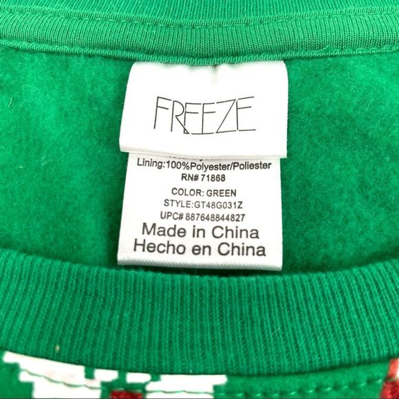 Fa La La Green Light Up Ugly Christmas Sweater - Picture 8 of 9